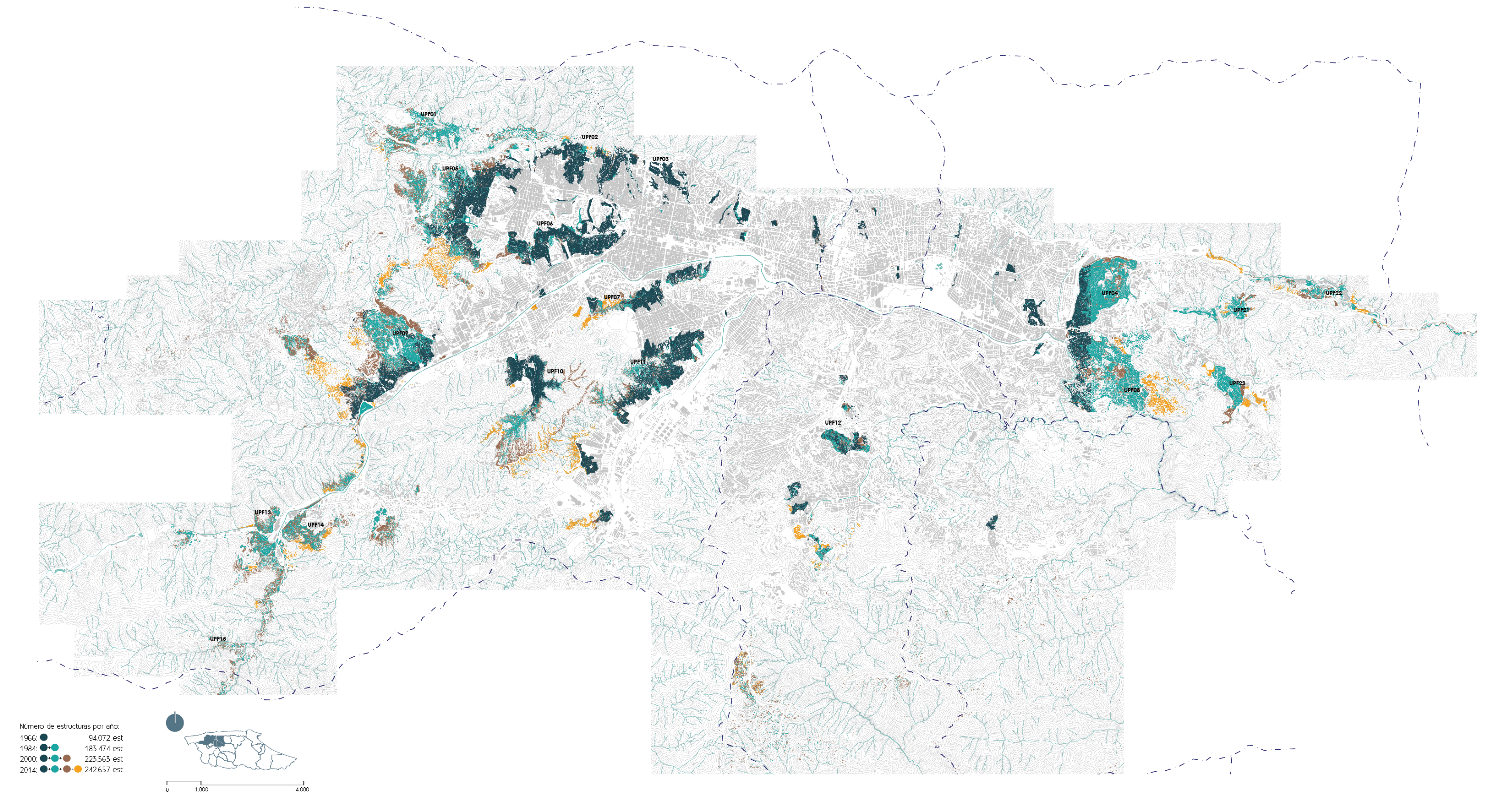 CABA - Cartografía de los barrios de Caracas 1966-2014