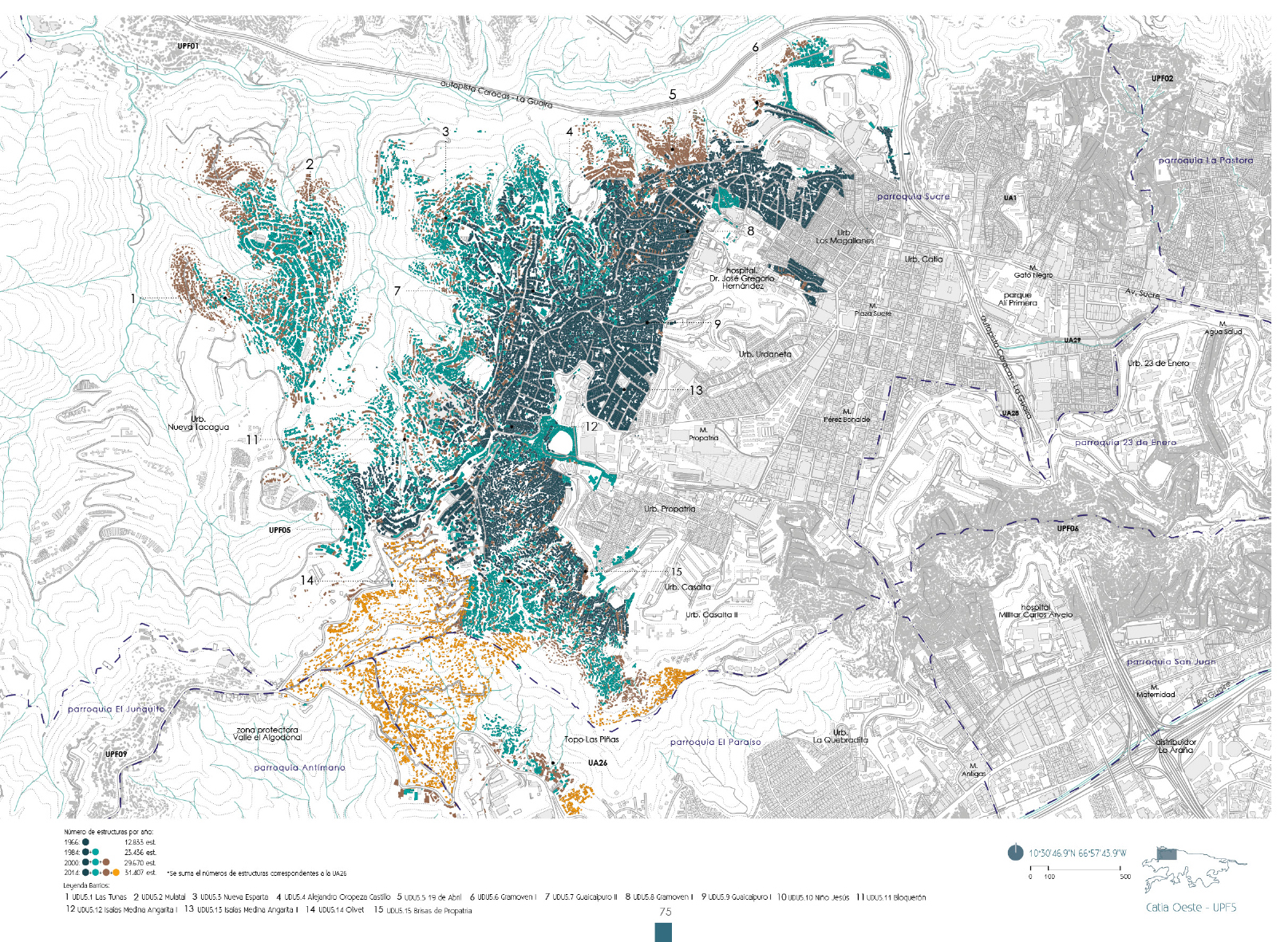 CABA - Cartografía de los barrios de Caracas 1966-2014